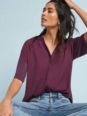 Anthropologie Porridge Alexa Buttondown Tunic Blouse BNWT
